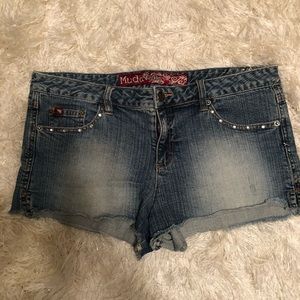 Vintage Y2K mudd jean shorts late 90’s read  so size confusion